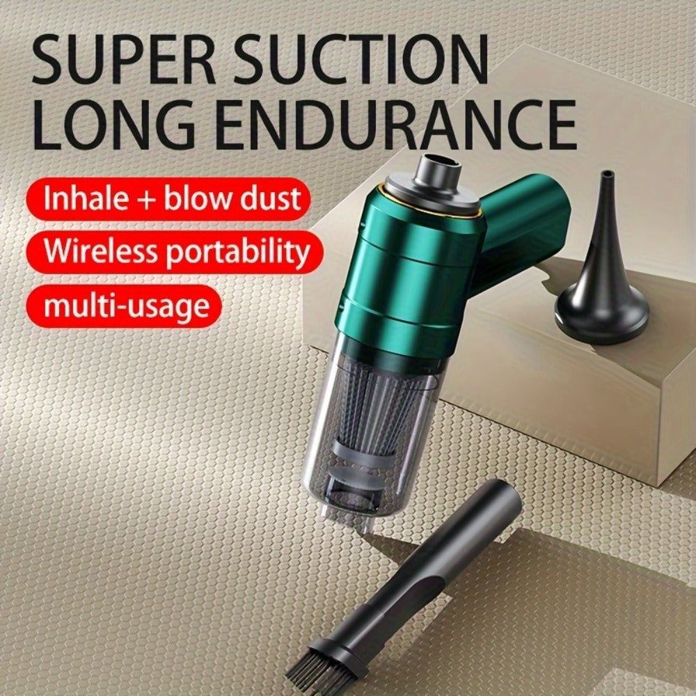 Mini Handheld Vacuum Cordless 4-in-1 Rechargeable, Portable Car Vacuum Cleaner & Air Blower & Hand Pump