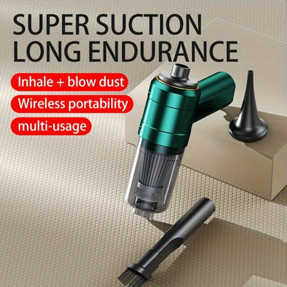 Mini Handheld Vacuum Cordless 4-in-1 Rechargeable, Portable Car Vacuum Cleaner & Air Blower & Hand Pump