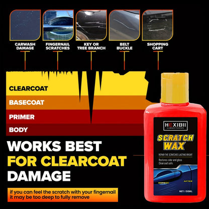 Car Scratch Remover Paste Kit – Clear Coat Scratch Eraser for Light Surface Marks & Swirl Marks, Car Paint Repair Paste | 150ml or 2-Bottle