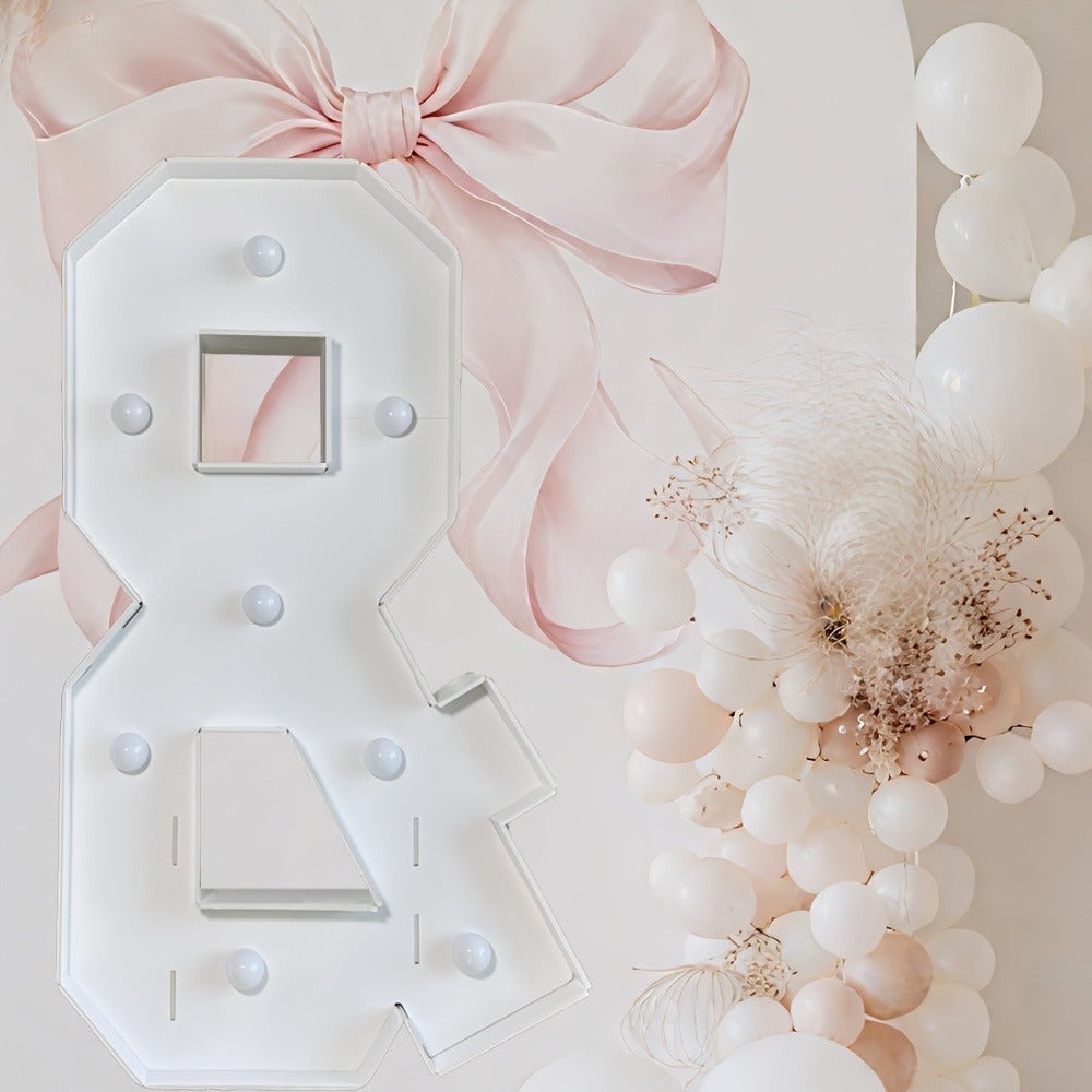 Marquee Letter Lights White LED - 3FT Light Up Letters A-Z for Birthday, Anniversary, Wedding & Party Decor