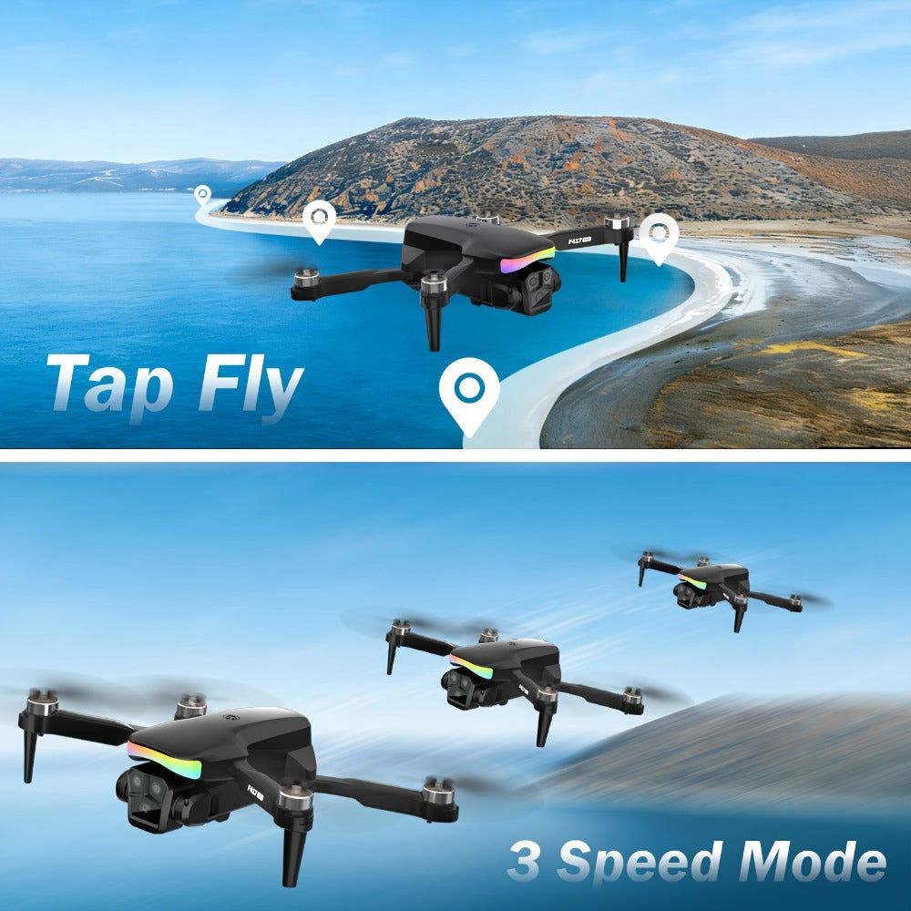 LCD Screen Drone Dual Cameras Brushless Motor Foldable RC Quadcopter with the Listed Color, Size or Set Options for Everyday Use