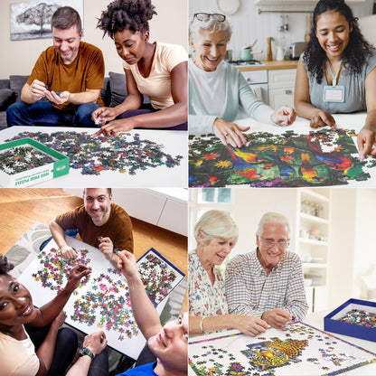 1000 Piece Jigsaw Puzzles for Adults 3-Pack – Challenging Large Puzzle Set with Wildlife, Scenic Landscape & Nature Themes | Letters on