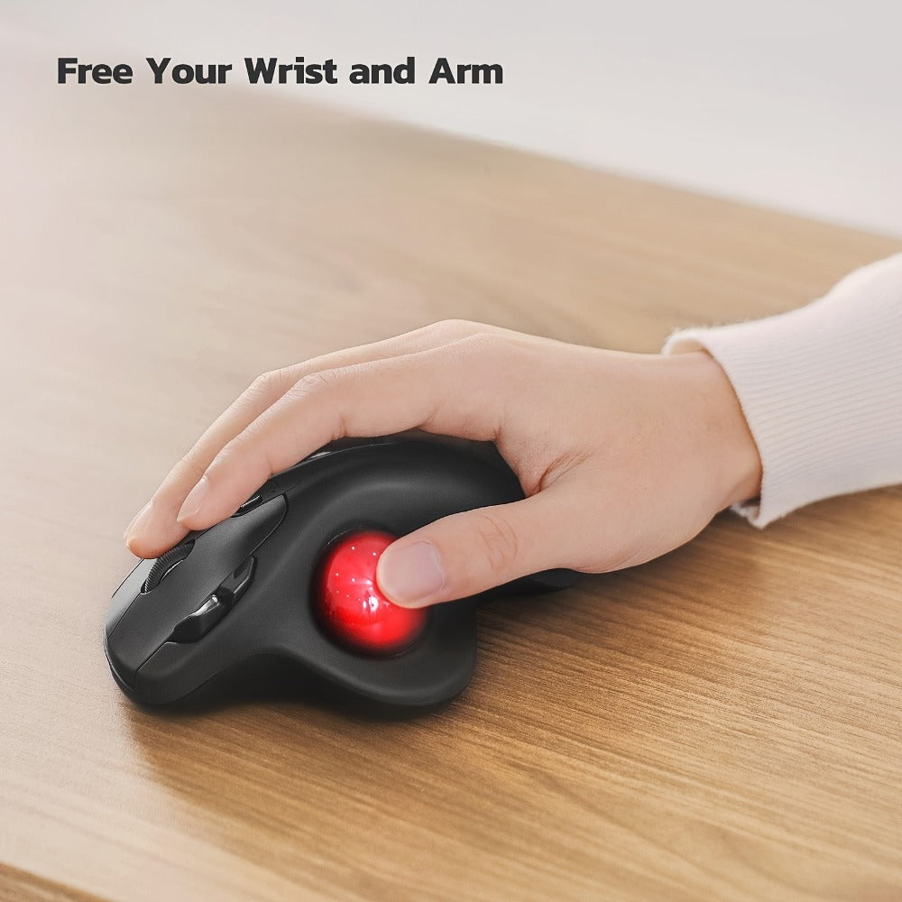Wireless Trackball Mouse Rechargeable Thumb Control 3 Device Connection 2.4G USB Receiver for an Everyday Personal Care Routine