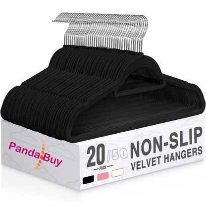 Velvet Hangers Non-Slip Slim Space Saving Clothes Hangers, Premium Flocked Suit Hangers for Closet Organization
