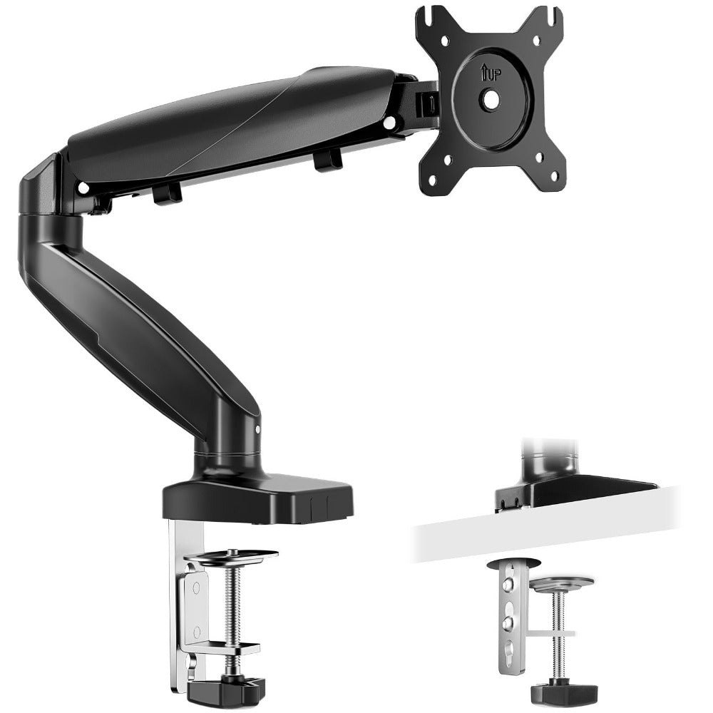 Gas Spring Monitor Arm Single Dual, Desk Mount for 13-32 Inch Screens up to, Adjustable Height, 360° Swivel
