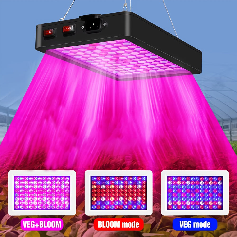 LED Grow Light 1000W Full Spectrum, Dual-Switch Plant Light for Veg & Bloom, Hydroponic Hanging Grow Lamp for Indoor Greenhouse