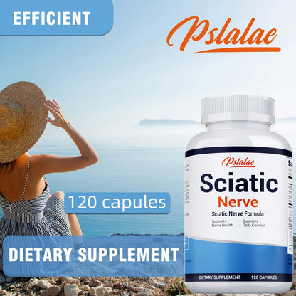Nerve Pain Supplement 120 Capsules, Sciatic Nerve & Neuropathy Support with Vitamin B Complex, Benfotiamine & Acetyl-L-Carnitine
