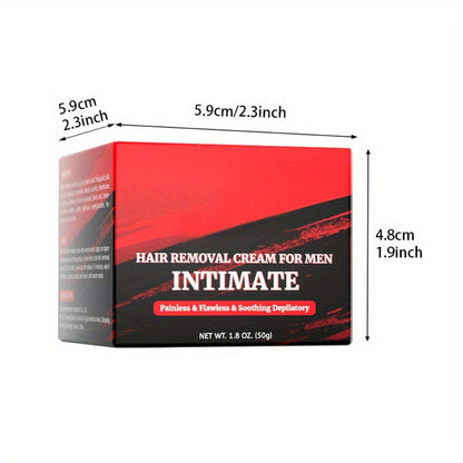 Hair Removal Cream for Men – Fast Acting Depilatory for Chest Back Legs Arms Intimate Areas Sensitive Skin Formula 50g