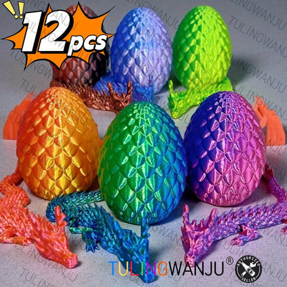 Dragon Figurine & Dragon Egg Set 12pcs with the Listed Color, Size or Set Options for Everyday Use