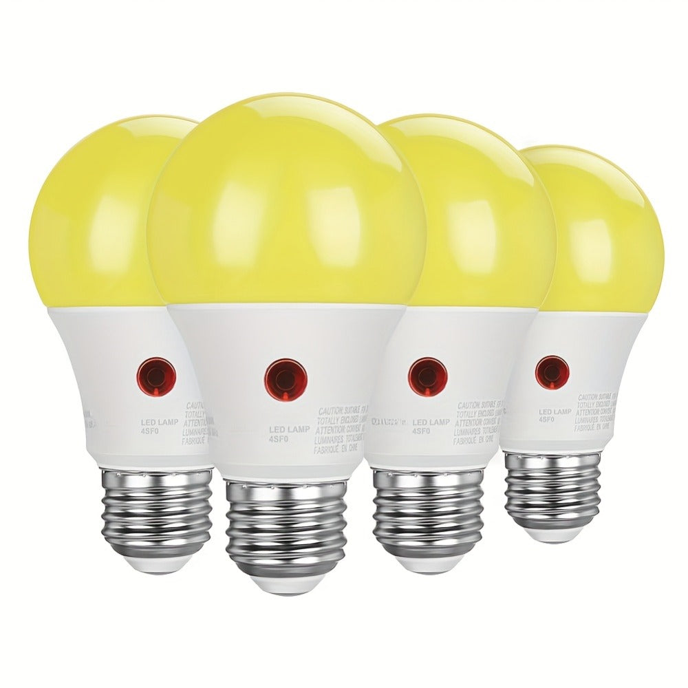 Dusk to Dawn Light Bulbs, A19 E26 Auto On Off Photocell Sensor LED Bulb 9W 60W Equivalent, for Home, Desk and Accent Lighting