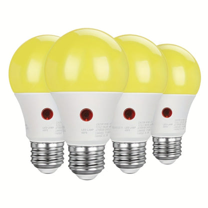 Dusk to Dawn Light Bulbs, A19 E26 Auto On Off Photocell Sensor LED Bulb 9W 60W Equivalent, for Home, Desk and Accent Lighting