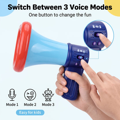Voice Changer Megaphone Toy for Kids, Funny Big Mouth Handheld Megaphone with Multi Sound Effects