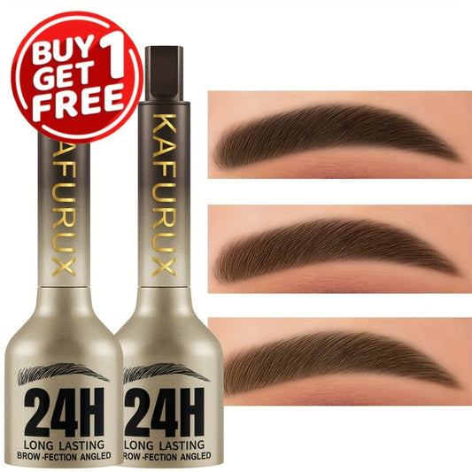 Eyebrow Powder Pencil 2pcs Set, Waterproof Sweatproof Brow Makeup with Setting Formula, Natural Defined Look