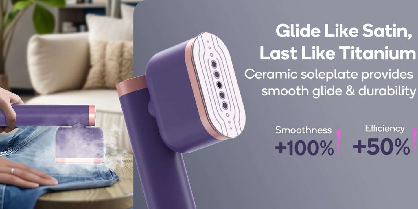Handheld Garment Steamer 1200W – Portable Clothes Steamer with 15-Second Heat-Up, Dual Steam Settings, Lightweight Travel & Home Steam Iron