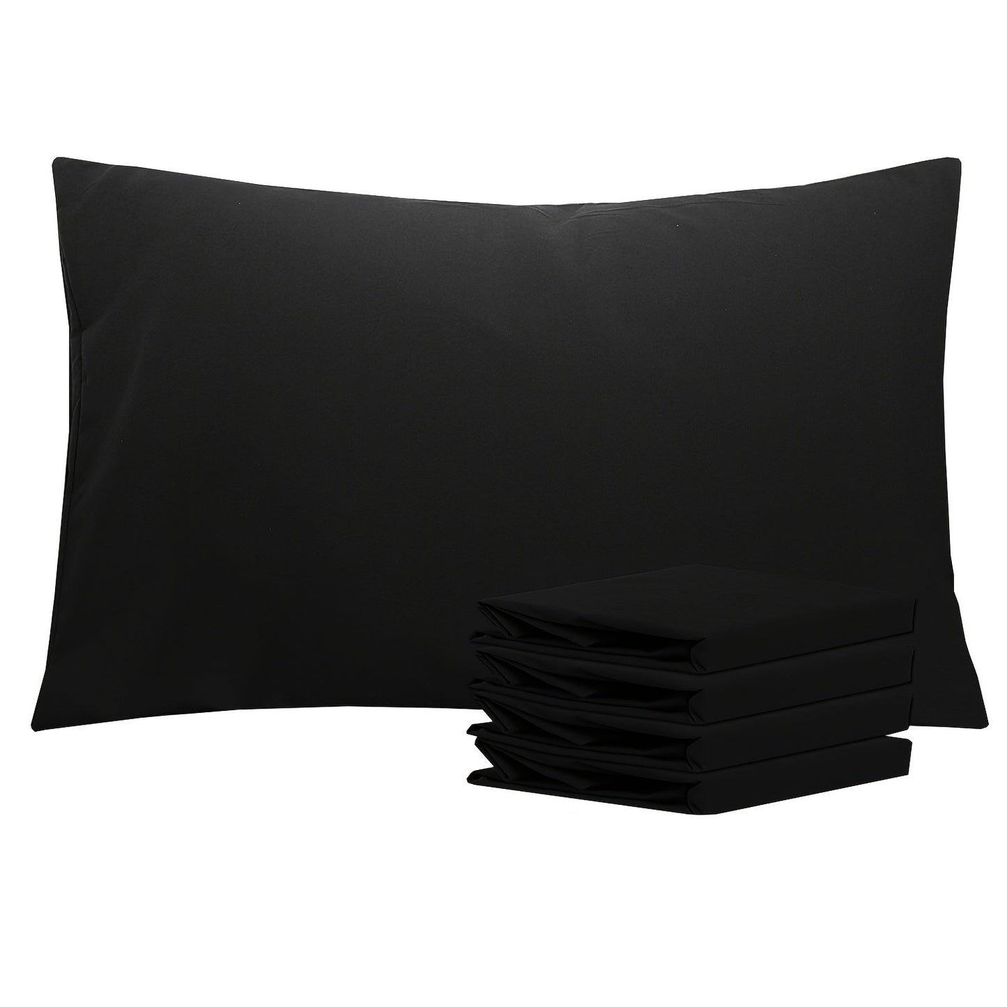 Pillowcases 4 Pack Queen 20x30 – Brushed Microfiber Soft Wrinkle-Free Fade-Resistant Envelope Closure Solid Color 32 Colors