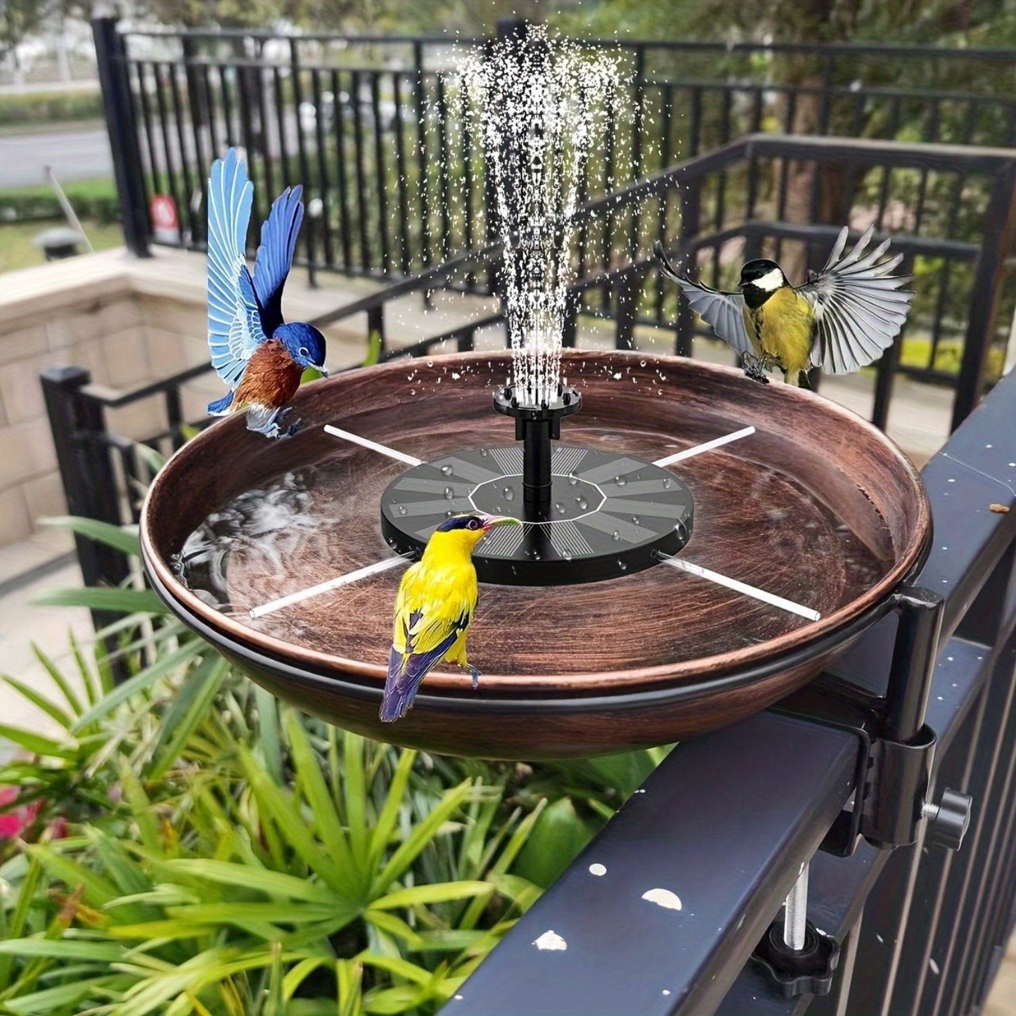 Outdoor Fountain Solar Powered for Garden, Pathway and Patio Lighting, with the Listed Configuration