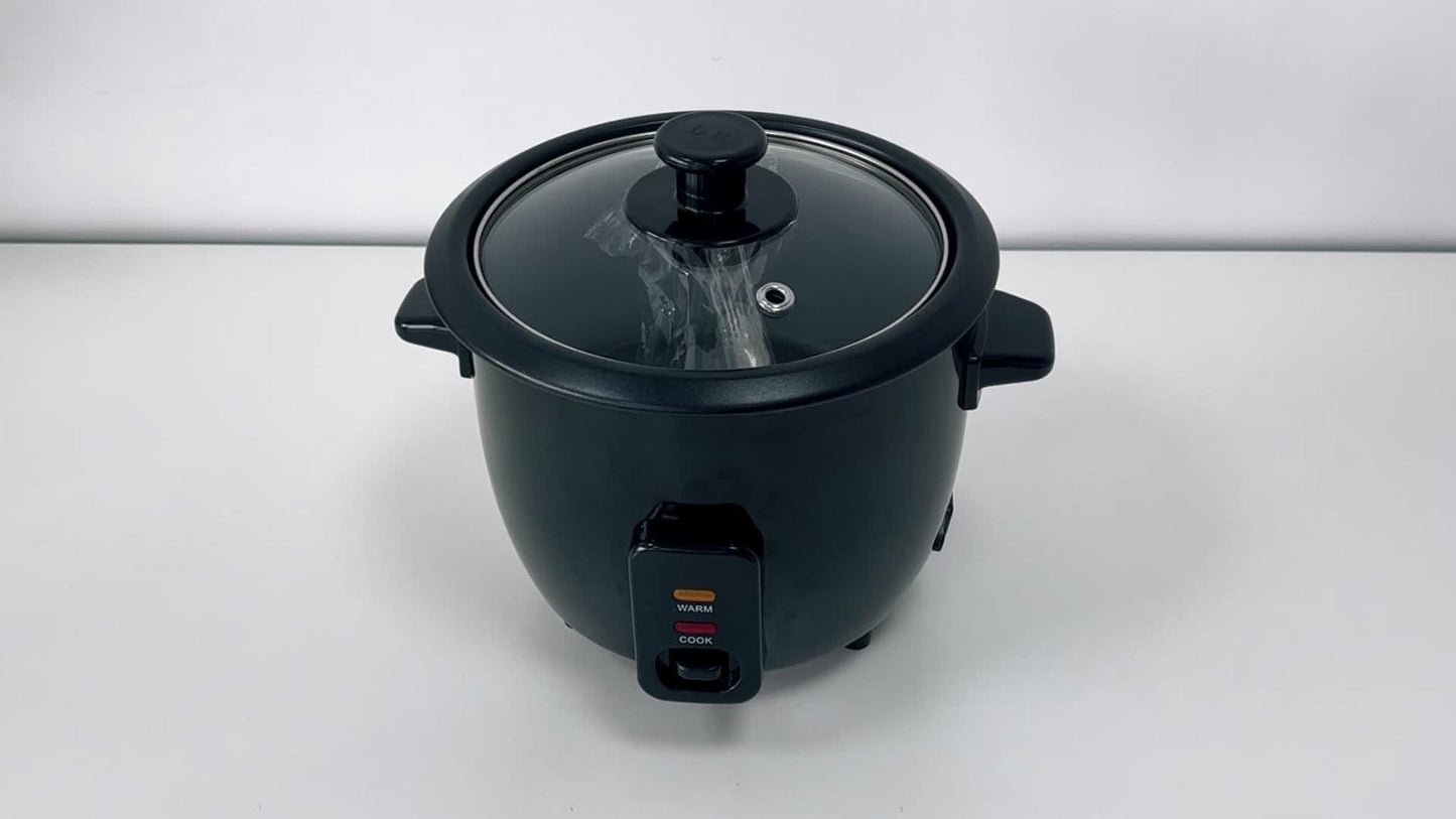 Rice Cooker Small Mini 3-Cup Uncooked 6-Cup Cooked, 1.5Qt Electric Rice Pot with Auto Keep, One-Touch Operation