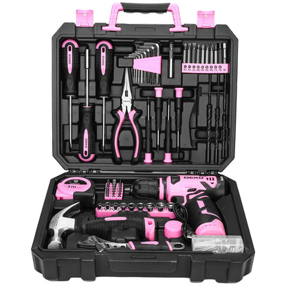 Cordless Drill Tool Kit 119/151PCS, 8V/12V Electric Power Drill Set with Screwdriver, Hammer, Wrench