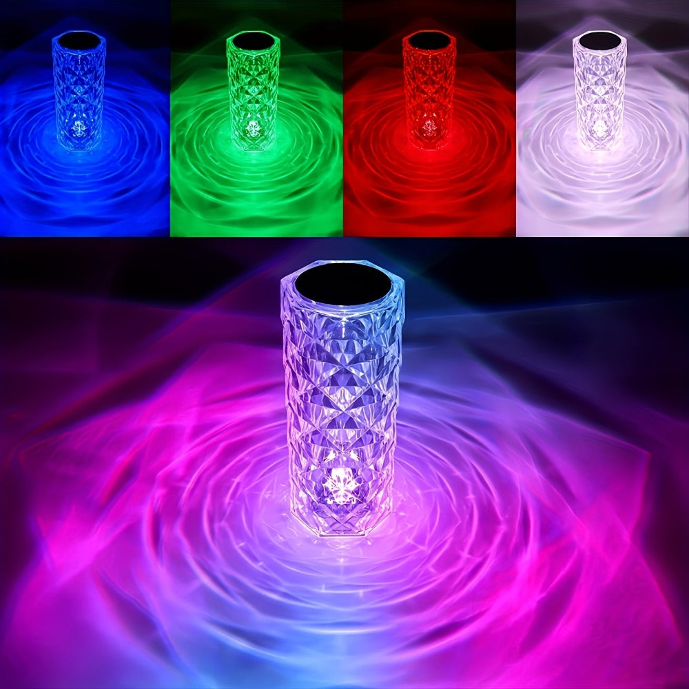 Rose LED Table Lamp 16 Color Changing, Touch Control & Remote, USB Powered Romantic Night Light for Bedroom, Valentine's Day Gift Mood Lamp