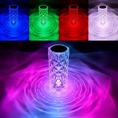 Rose LED Table Lamp 16 Color Changing, Touch Control & Remote, USB Powered Romantic Night Light for Bedroom, Valentine's Day Gift Mood Lamp