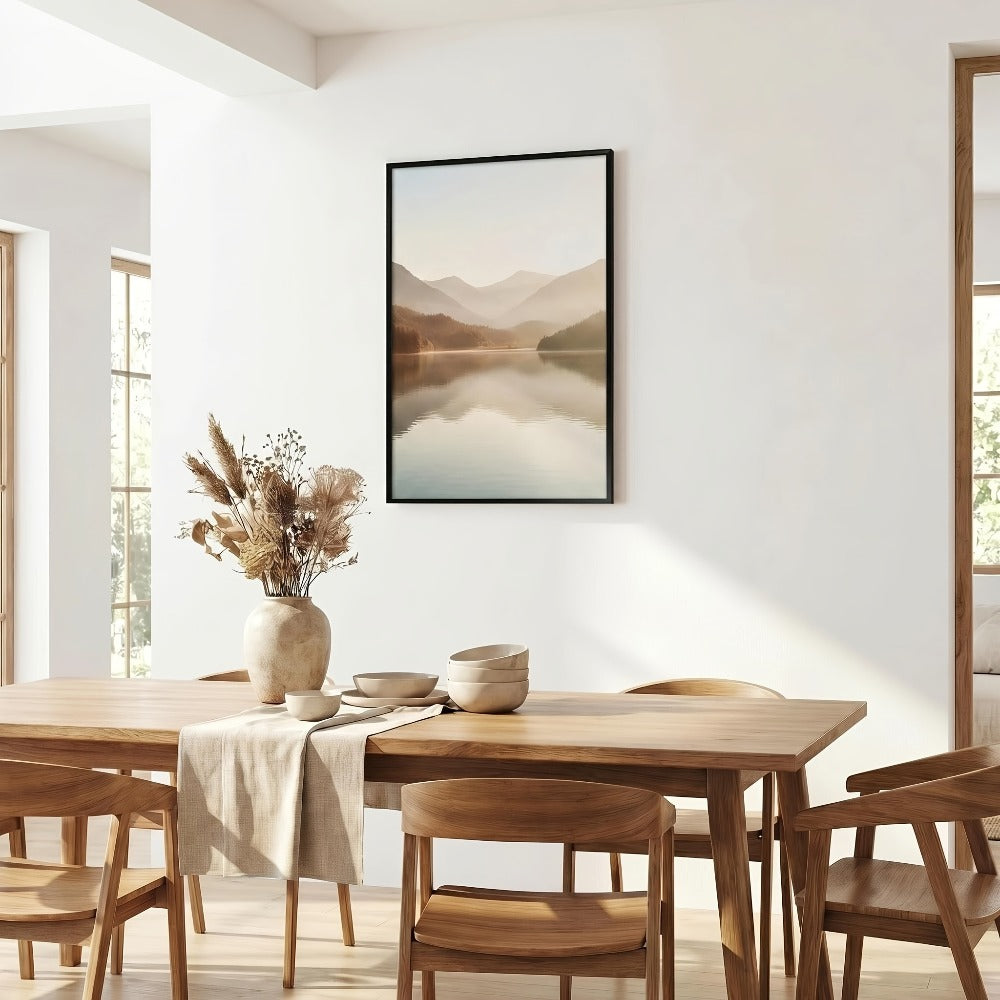 Three-Piece 16 x 24-Inch Poster Frame Set in Black, Golden or Natural Finish for Vertical or Horizontal Walls