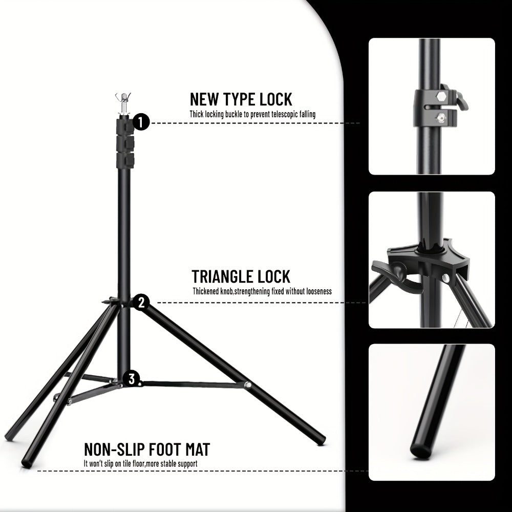 Multi-Size Adjustable Backdrop Stand Kit 10x10ft & 6.5x6.5ft – Heavy Duty Sturdy Background Support System for Photo Studio, Wedding