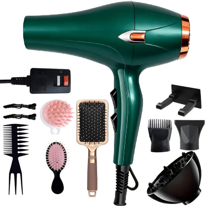 Handheld Hair Dryer with Six Color and Accessory-Package Selections, Rear Intake and Inline Plug Control