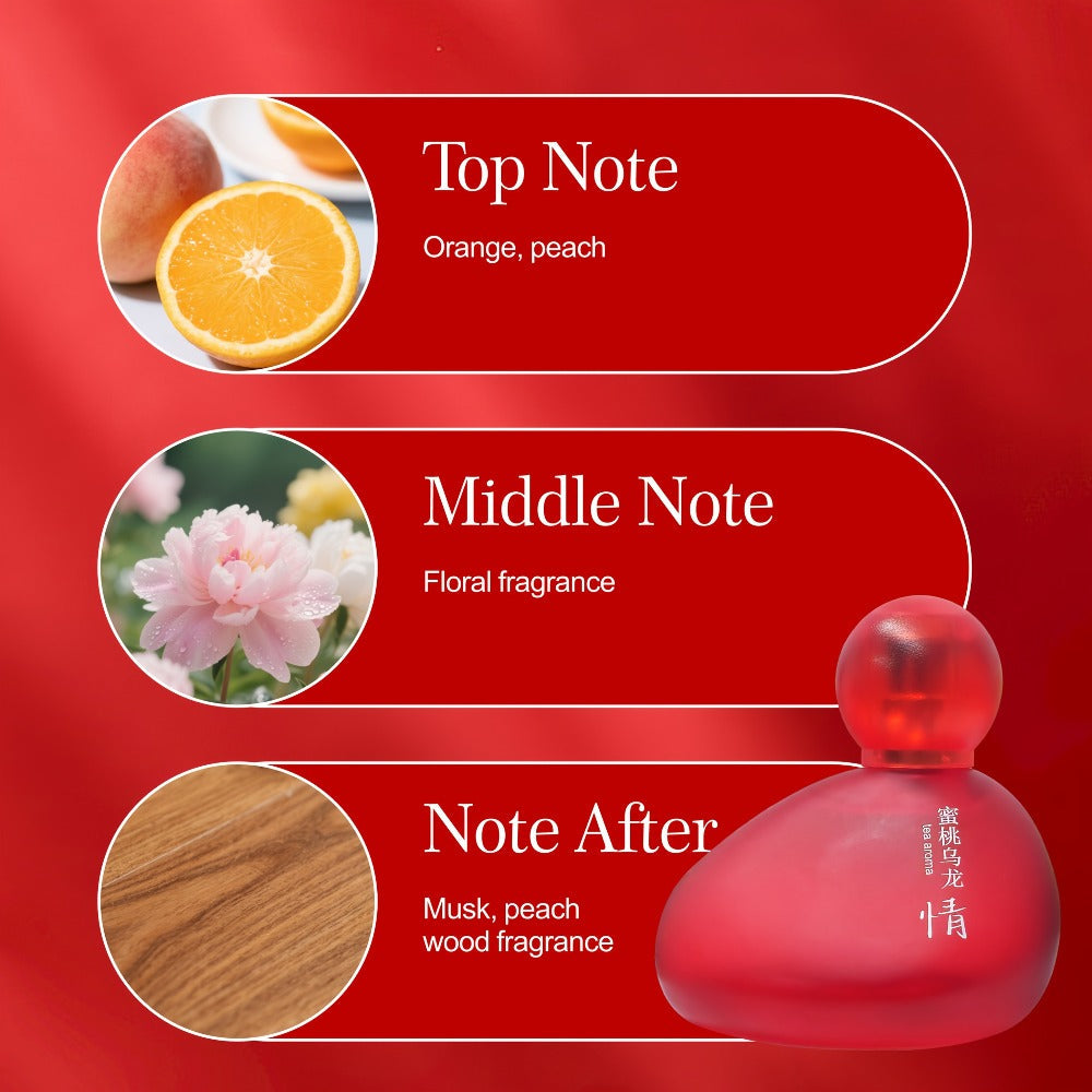 Eau de Toilette Four-Color Fragrance Bottle Selection for Women in Red, Orange, White and Green Styles