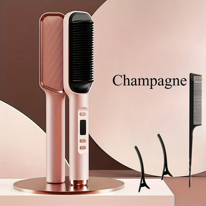 2-in-1 Wet and Dry Hair Straightener Curler Portable Flat Iron Fast Heat Adjustable Temperature, for Home, Travel and Salon Hair Styling