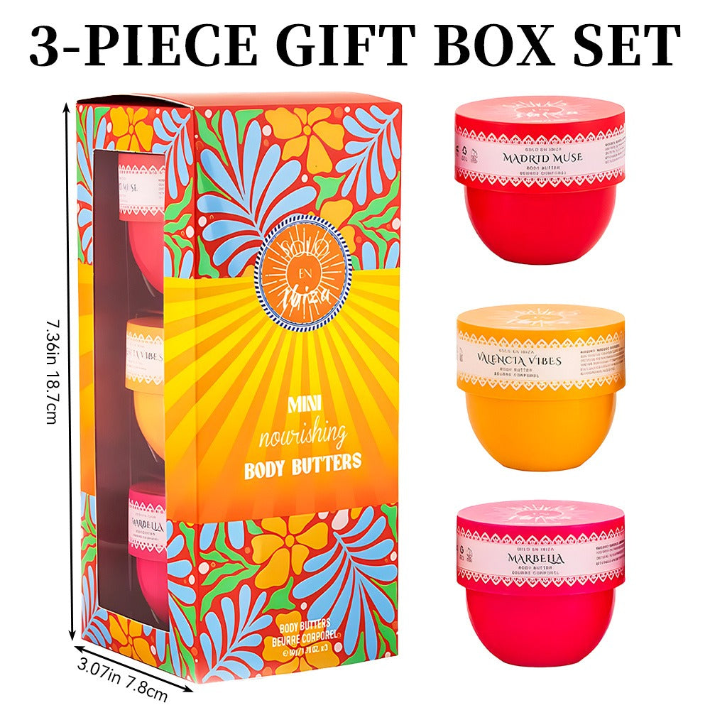 Body Butter Set 3-Piece Solo En Ibiza Long-Lasting Fragrance Body Cream for Women & Men – 3 Scents 1.76 fl oz Each Daily Moisturizer
