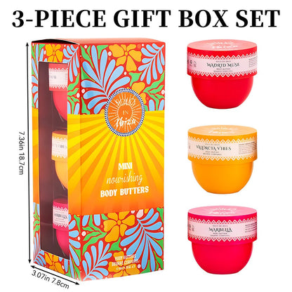 Body Butter Set 3-Piece Solo En Ibiza Long-Lasting Fragrance Body Cream for Women & Men – 3 Scents 1.76 fl oz Each Daily Moisturizer