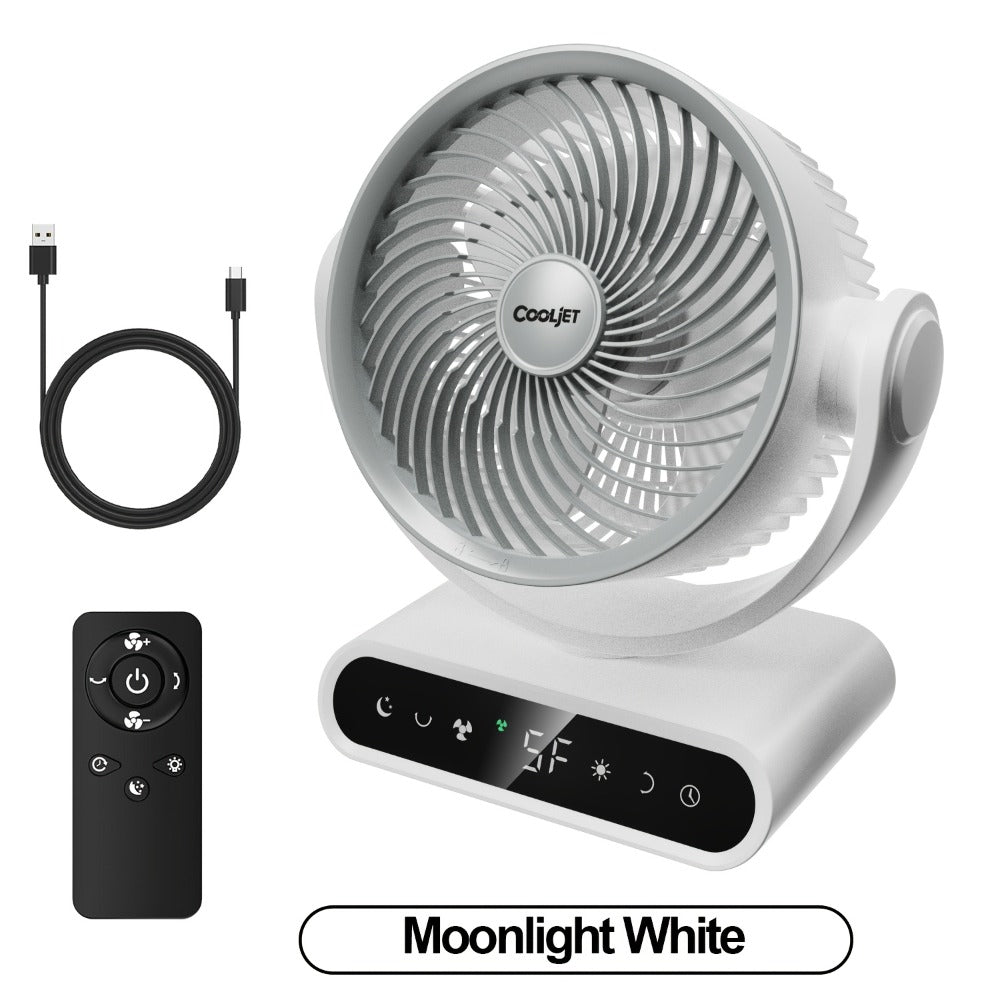 Camping Fan with LED Light Battery Powered 20000mAh 40000mAh 9-Inch 5-Speed Remote Control for Entryways, Bedrooms and Living Spaces