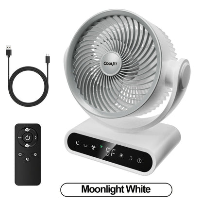 Camping Fan with LED Light Battery Powered 20000mAh 40000mAh 9-Inch 5-Speed Remote Control for Entryways, Bedrooms and Living Spaces
