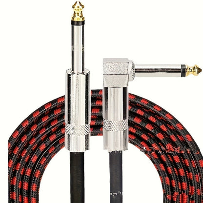 Guitar Bass Amplifier Cable with RCA Connectors, 10ft & 20ft, Tinned Copper Core, Durable Flexible Round Design