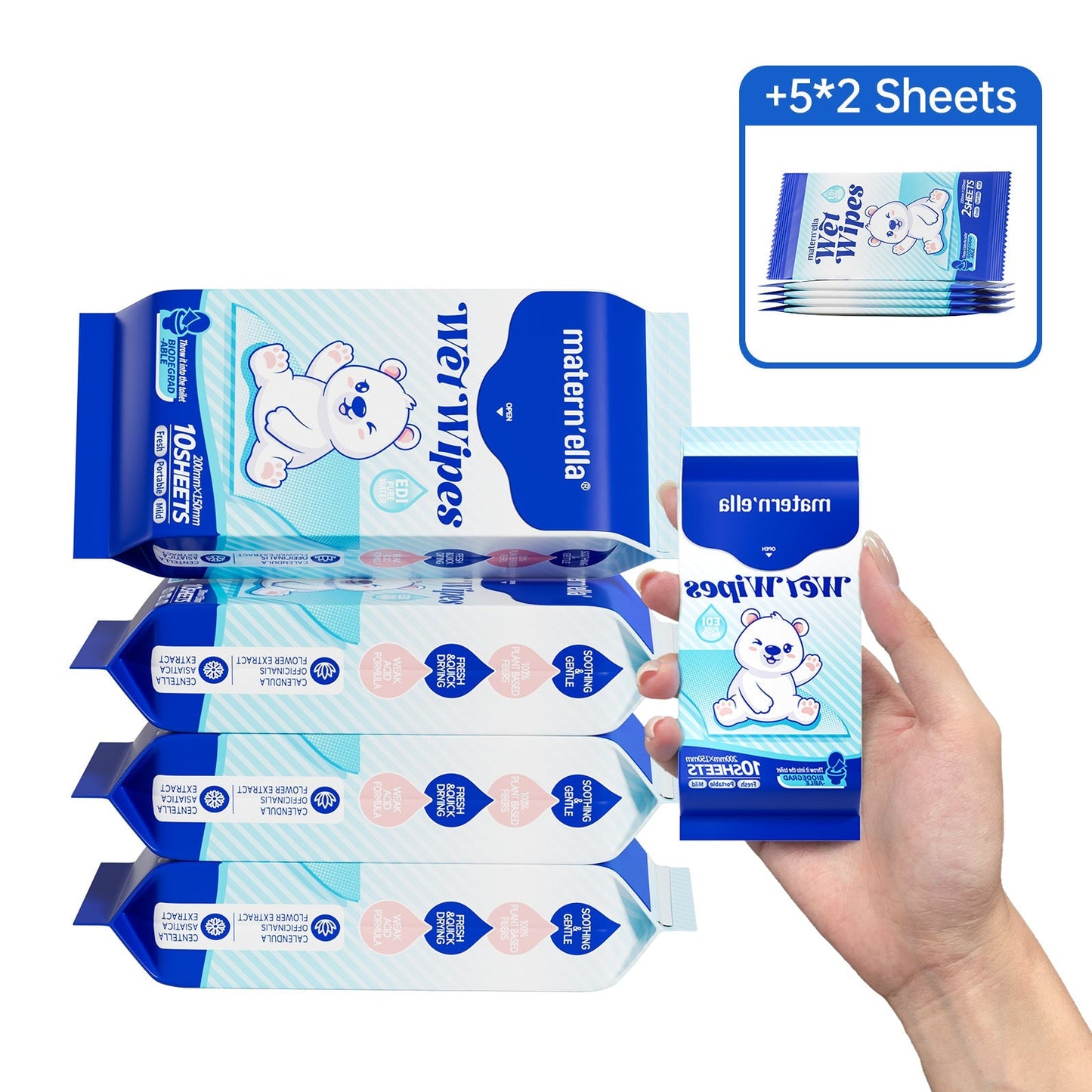 Flushable Wet Wipes with Probiotics, Plant-Based Fibers, Fragrance Free, Sewer Safe, & Thick Disposable Butt Wipes for Adults