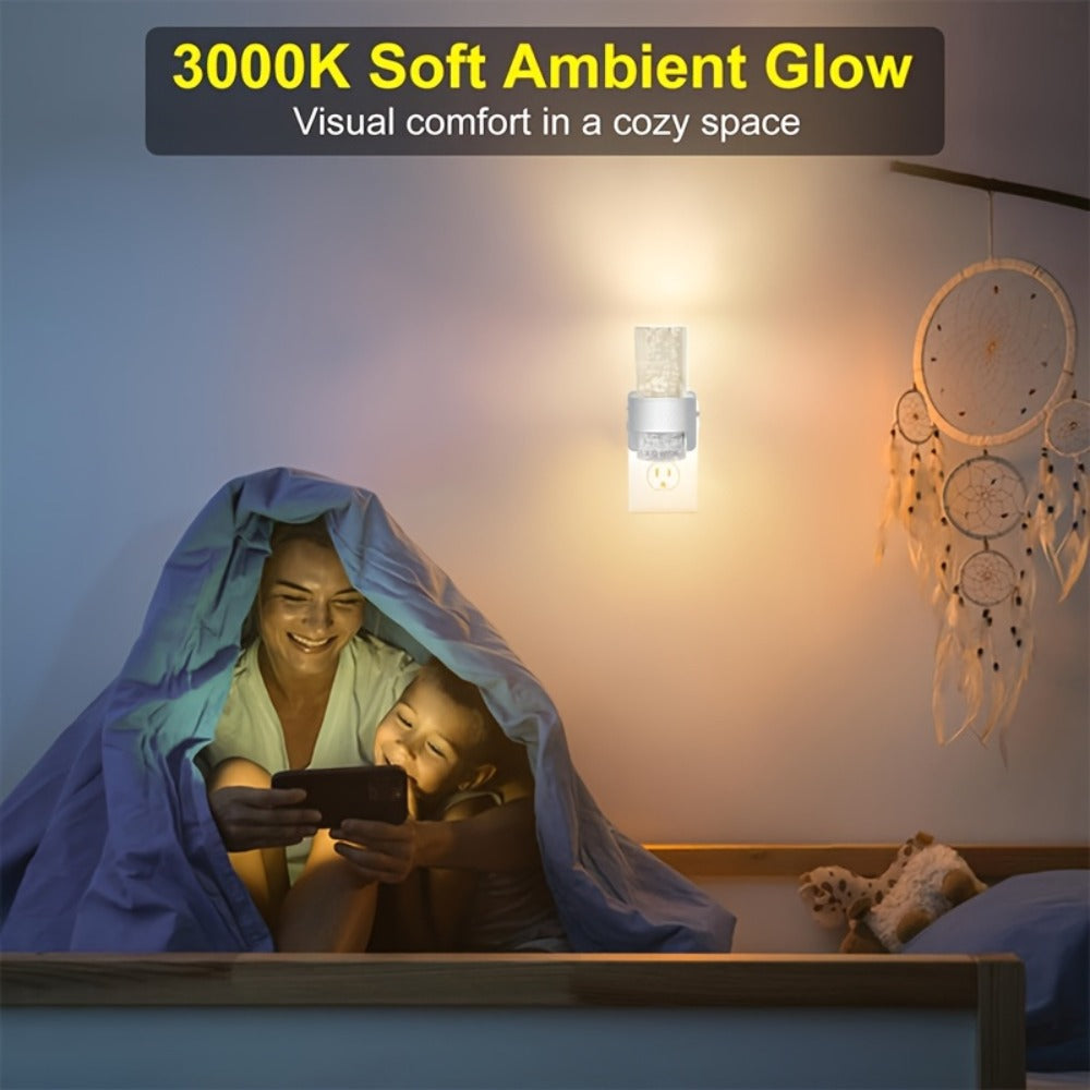 LED Night Light Plug In Wall, Dimmable 3000K Warm White Night Lights with Auto Light Sensor, Adjustable Brightness Modern Plug-In Night