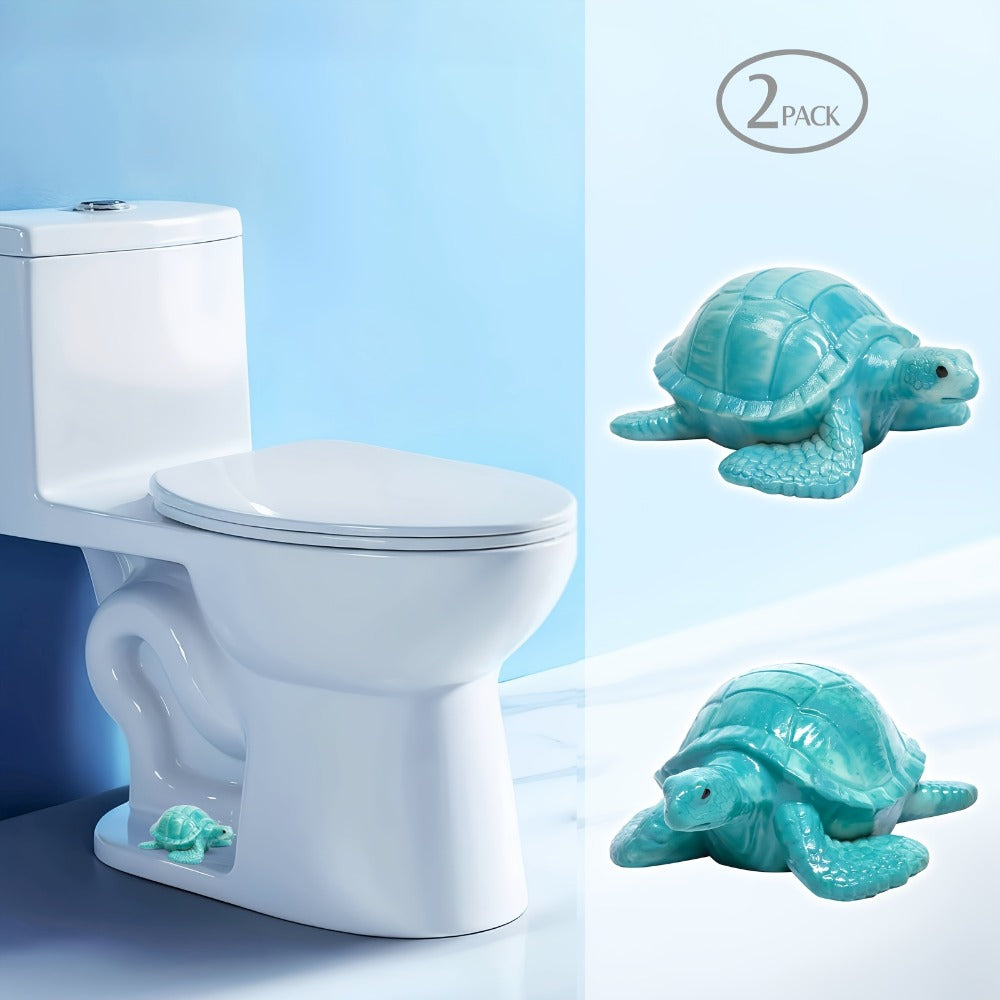 Decorative Toilet Bolt Covers Sea Turtle – 2pcs Cute Coastal Bathroom Decor Toilet Bolt Caps, Easy Install Fun Bathroom Accessories