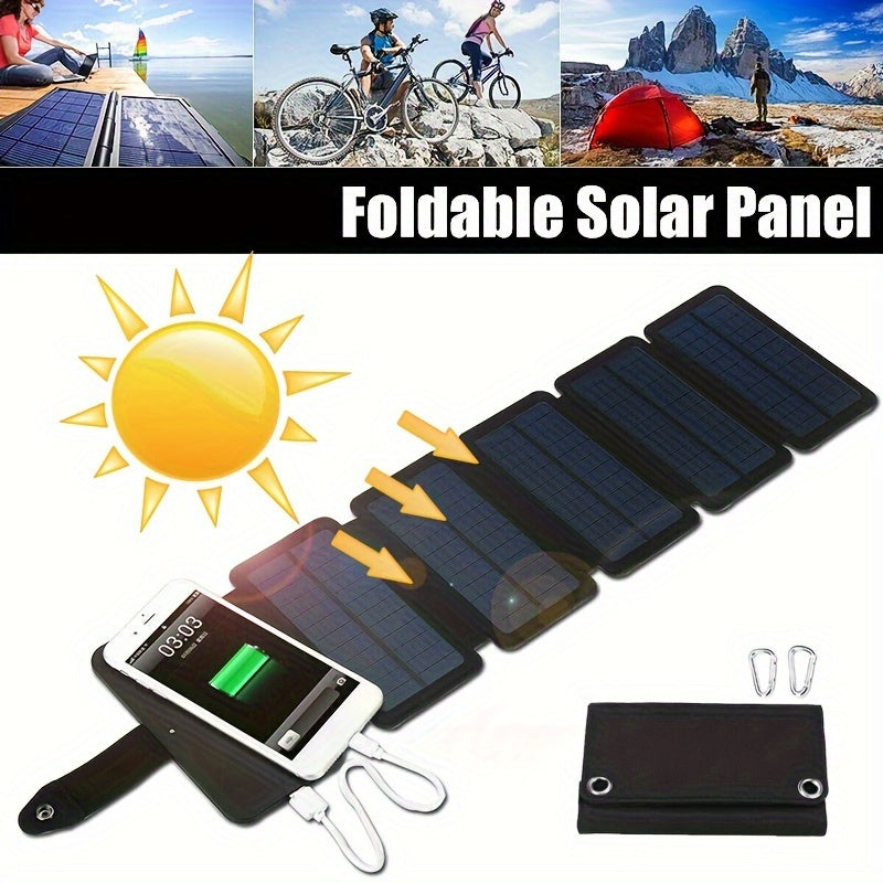 Foldable Solar Charger 100W Monocrystalline, 19.5% High Efficiency, USB Output, PET Surface, Portable Solar Panel for Camping