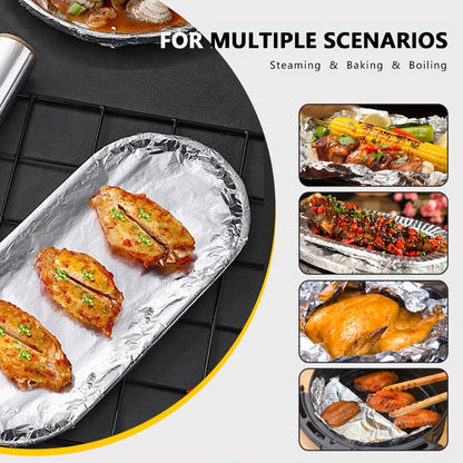 Aluminum Foil Roll 12 Inch Wide 30 Sq Ft for Restaurant Food Packaging Grilling Cooking for Grilling, Camping and Outdoor Meals