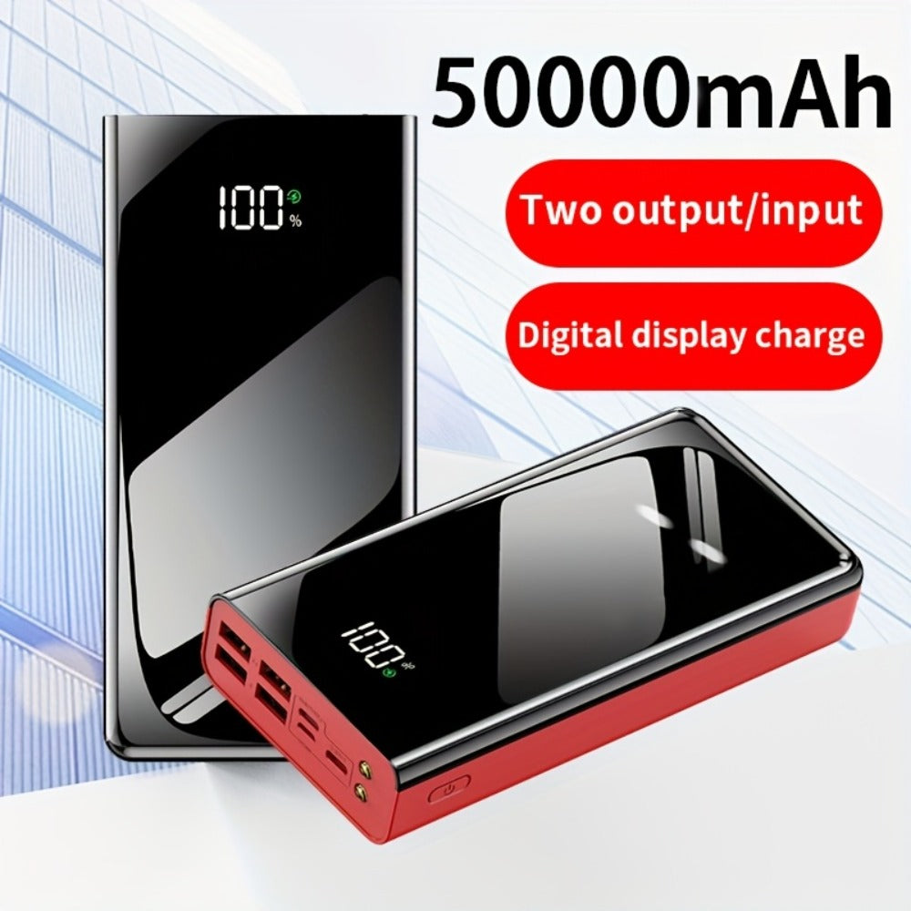 50000mAh High Power Bank Portable Charger LED Display USB-C Micro USB Fast Charging Multi-Port for an Everyday Personal Care Routine