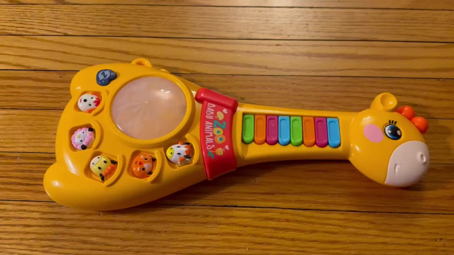 Giraffe Guitar Toy Baby 12 Months with Piano Keys, Animal Sounds & Flashing with the Listed Color, Size or Set Options for Everyday Use