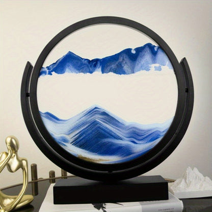 Quicksand Painting Desktop Art Sculpture – Abstract Sand Art Display Frame No Electricity Indoor Outdoor for Garden, Patio and Yard Use