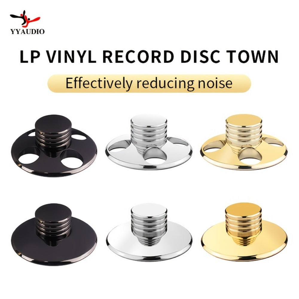 Vinyl Record Weight Stabilizer LP Clamp for Turntables | Metal Disc Stabilizer, Reduces Vibration & Noise, Polished Stainless Steel