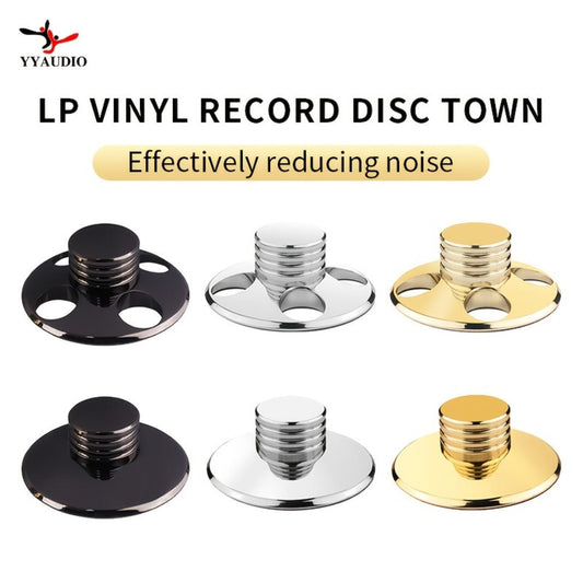 Vinyl Record Weight Stabilizer LP Clamp for Turntables | Metal Disc Stabilizer, Reduces Vibration & Noise, Polished Stainless Steel