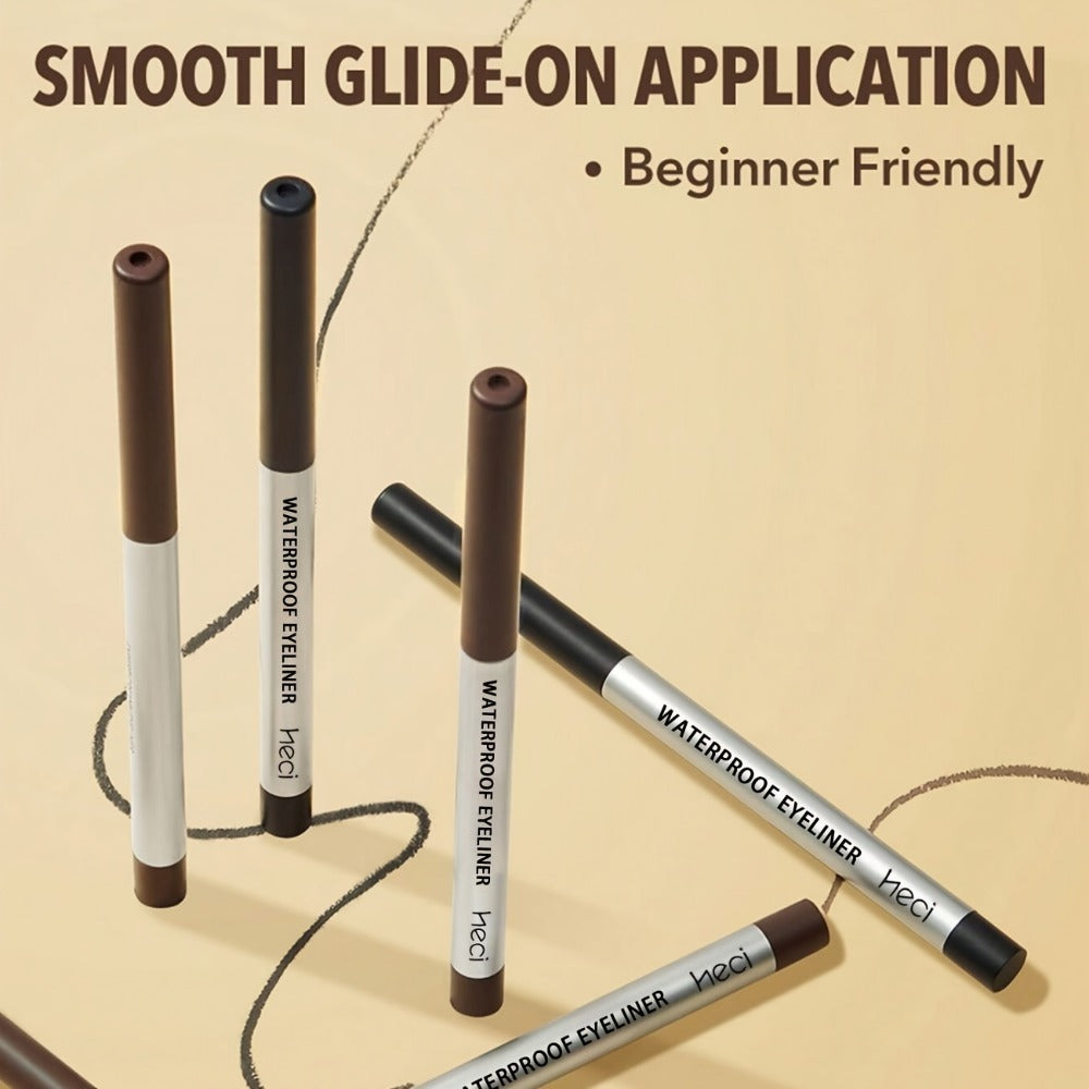 Three-Piece Matte Gel Eyeliner Pencil Set in Deep Brown, Medium Brown and Black for Eye Makeup