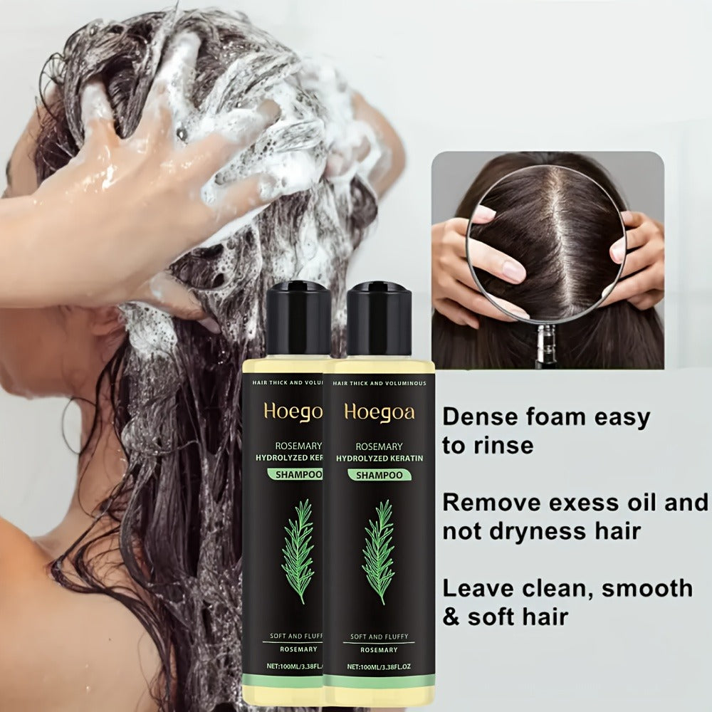 Rosemary Shampoo 2 Pack for Women & Men, Deep Cleansing Strengthening Hair Care with Rosemary Extract