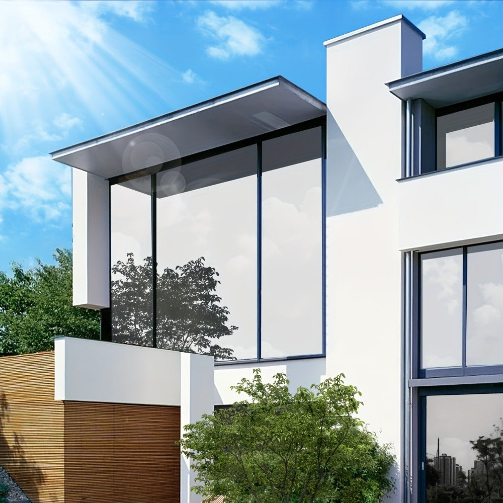 One Way Window Film Static Cling No Glue - Heat Control Anti-Glare Sun Blocking Reflective Mirror Tint for Home Office Hotel