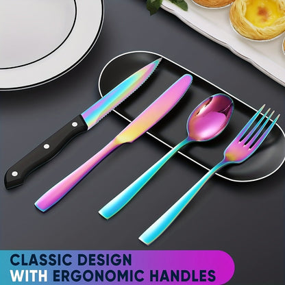 Stainless Steel Flatware Set, Mirror-Polished Cutlery Set for Home & Hotel, Gift Box Included, Silverware for Parties