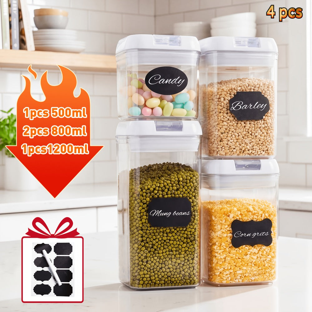 Plastic Food Storage Containers with Lids – Leak Proof Airtight Kitchen Organizer Set for Home Cooking, Dining and Outdoor Meals