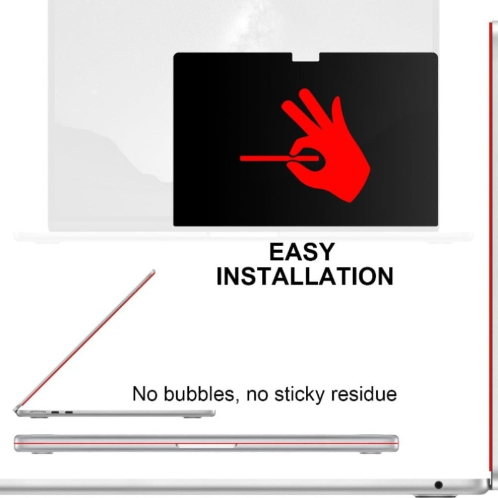 MacBook Air 13.6 Privacy Screen Filter 2022-2025 M2 M3 M4 – Removable Matte Anti-Glare Blue Light Blocking Protector